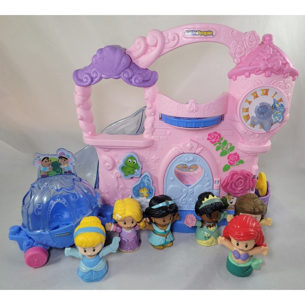 Disney Princess Play & Go Castle Playset Figures & Carriage Little People FPrice